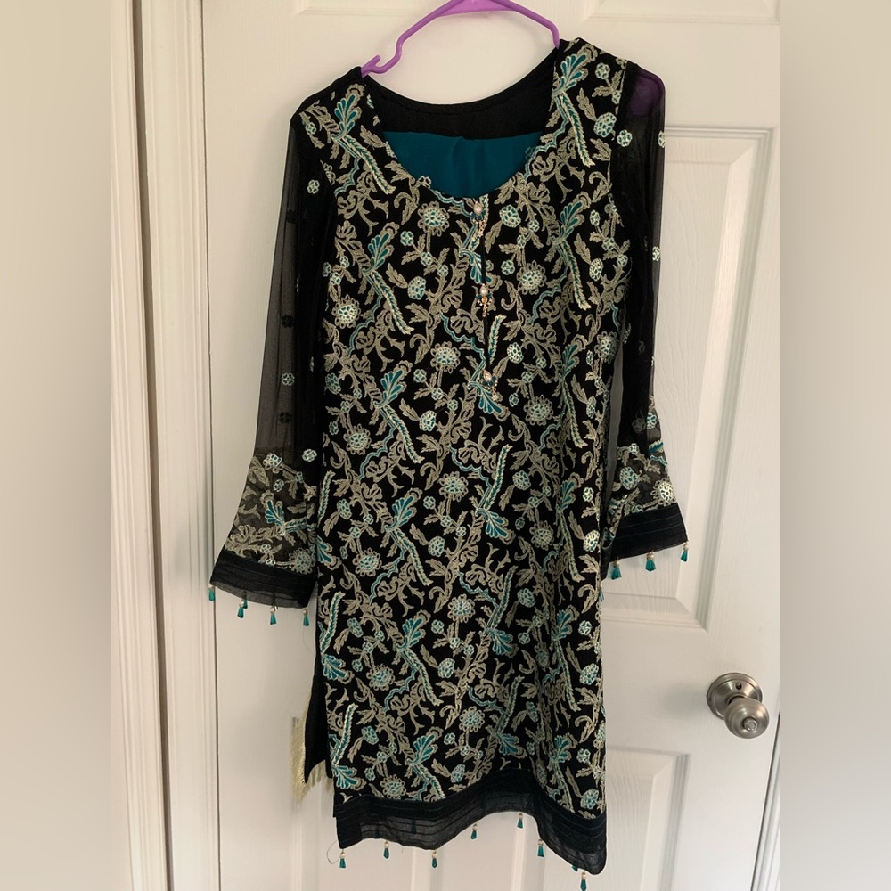 Black Embroidered Formal Shalwar Kameez